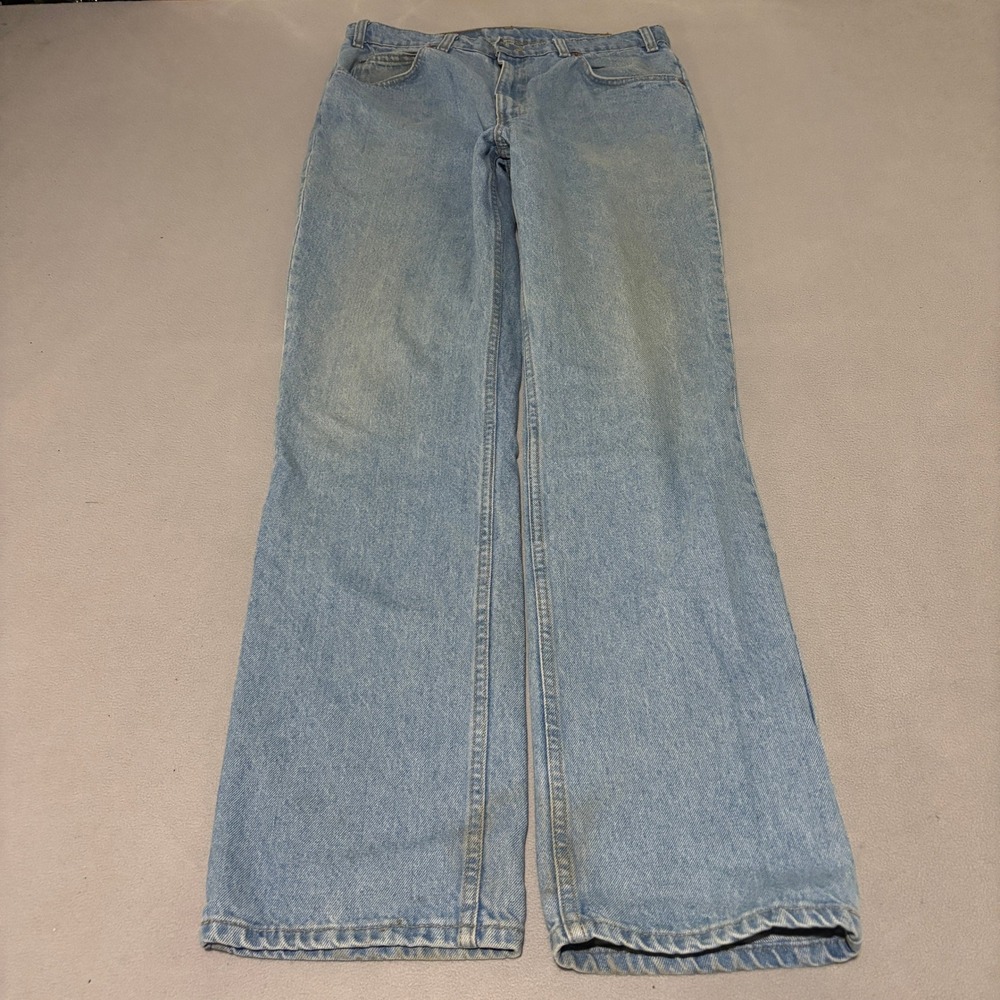 Levis 619 Orange Tab Jeans Mens 36x34 Light Wash Straight Leg Vintage